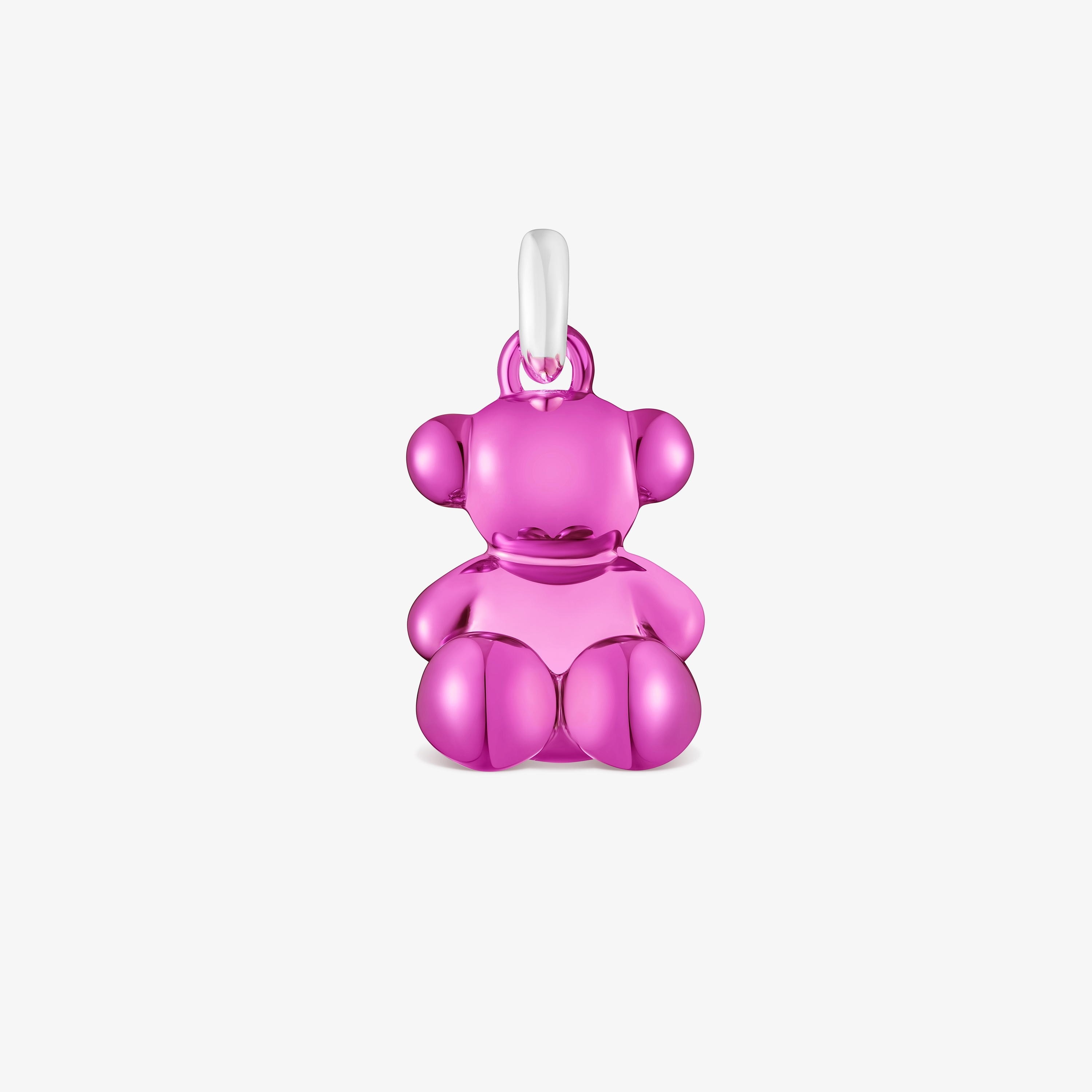 Bold Bear pink steel bear Pendant