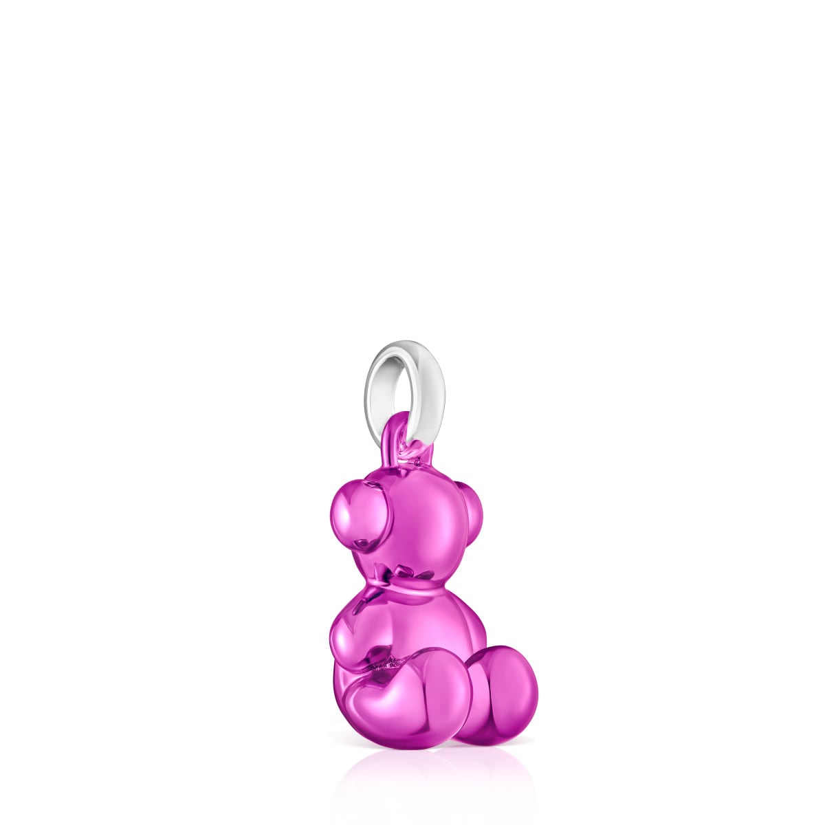 Colgante oso de acero en color rosa Bold Bear