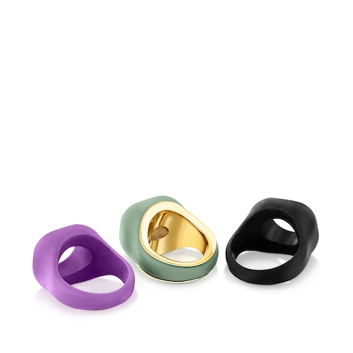 Silver vermeil Virtual Garden Signet ring set with amethyst