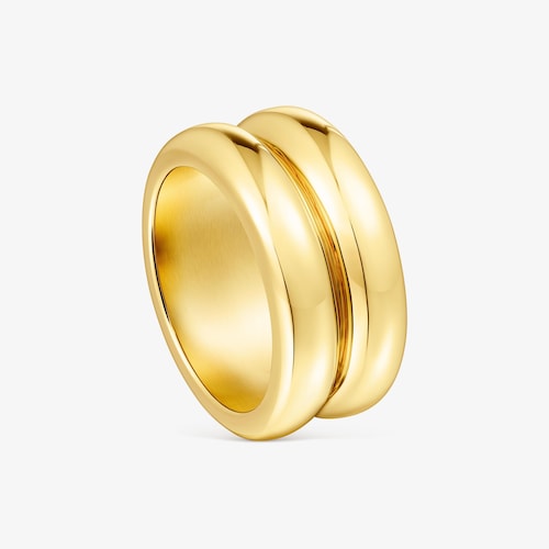 Doppelring Virtual Garden aus Vermeil-Silber