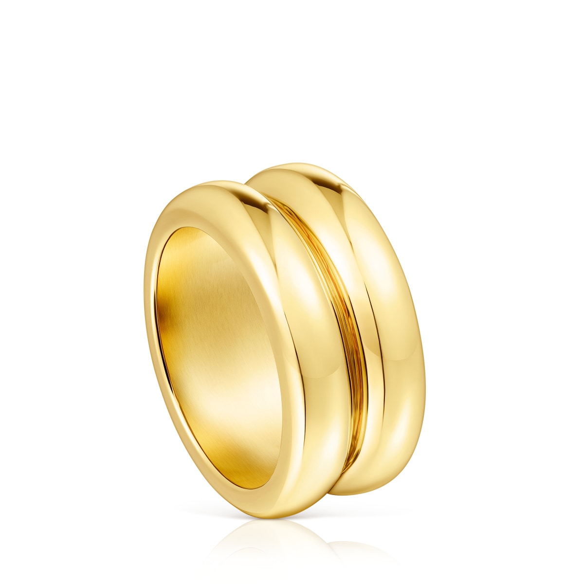 Tous - Anillo Doble De Plata Vermeil Virtual Garden Talla 12