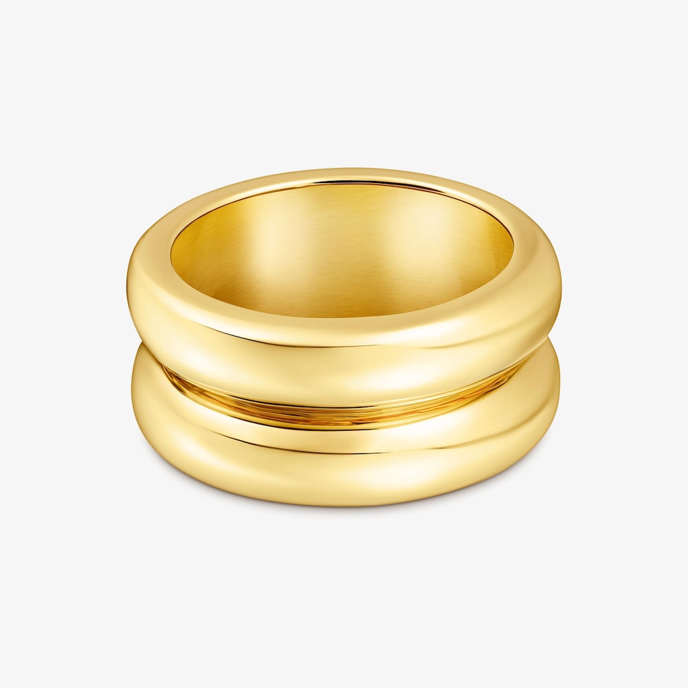 Anillo doble de plata vermeil Virtual Garden