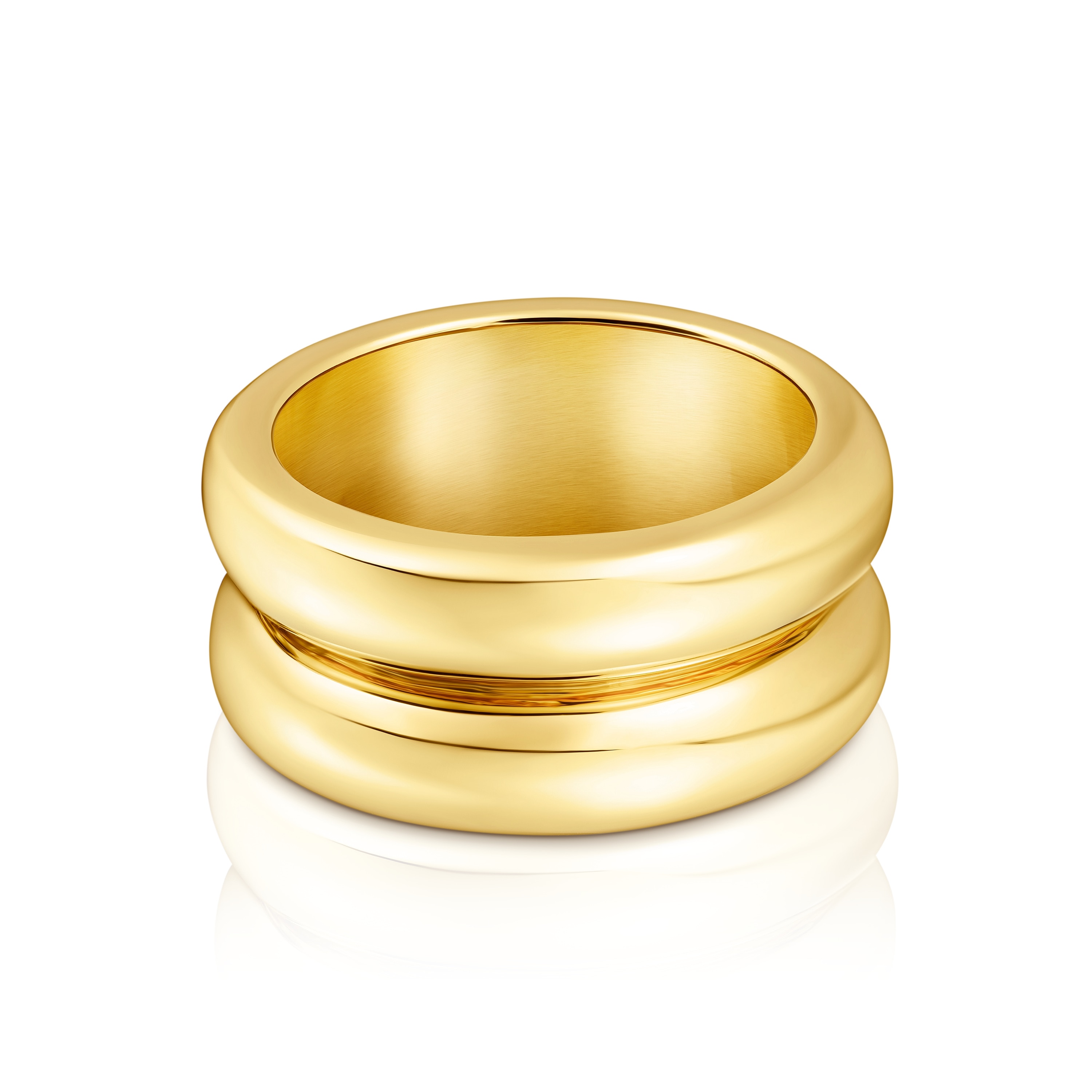 Silver vermeil Virtual Garden Double ring
