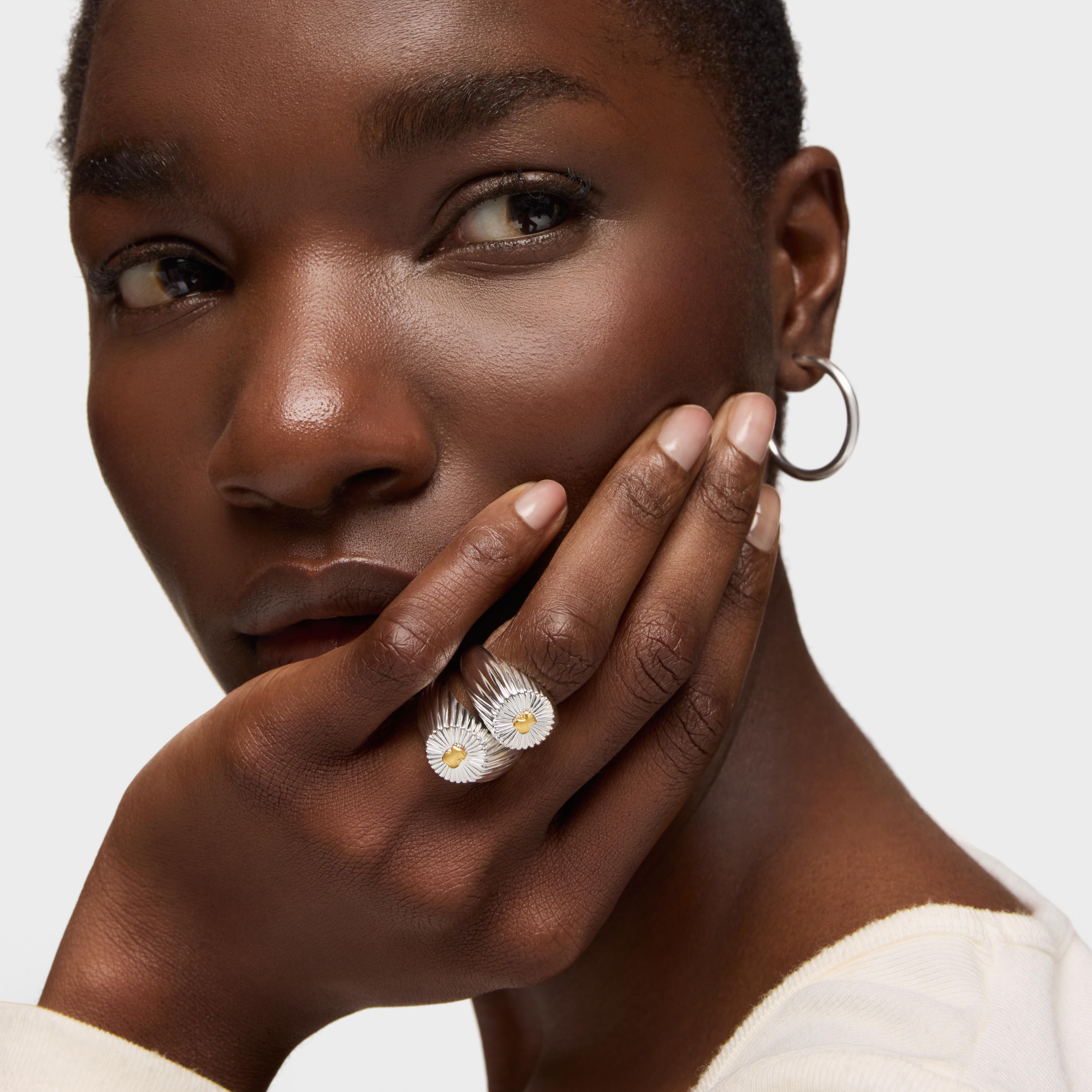 silver and vermeil Virtual Garden Signet ring with bear