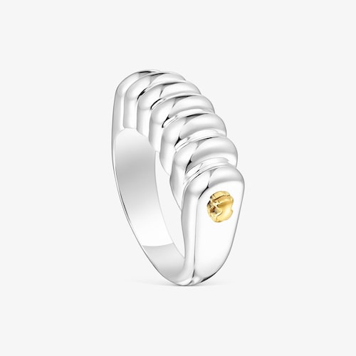 Anillo barra de plata y plata vermeil Virtual Garden image number 0