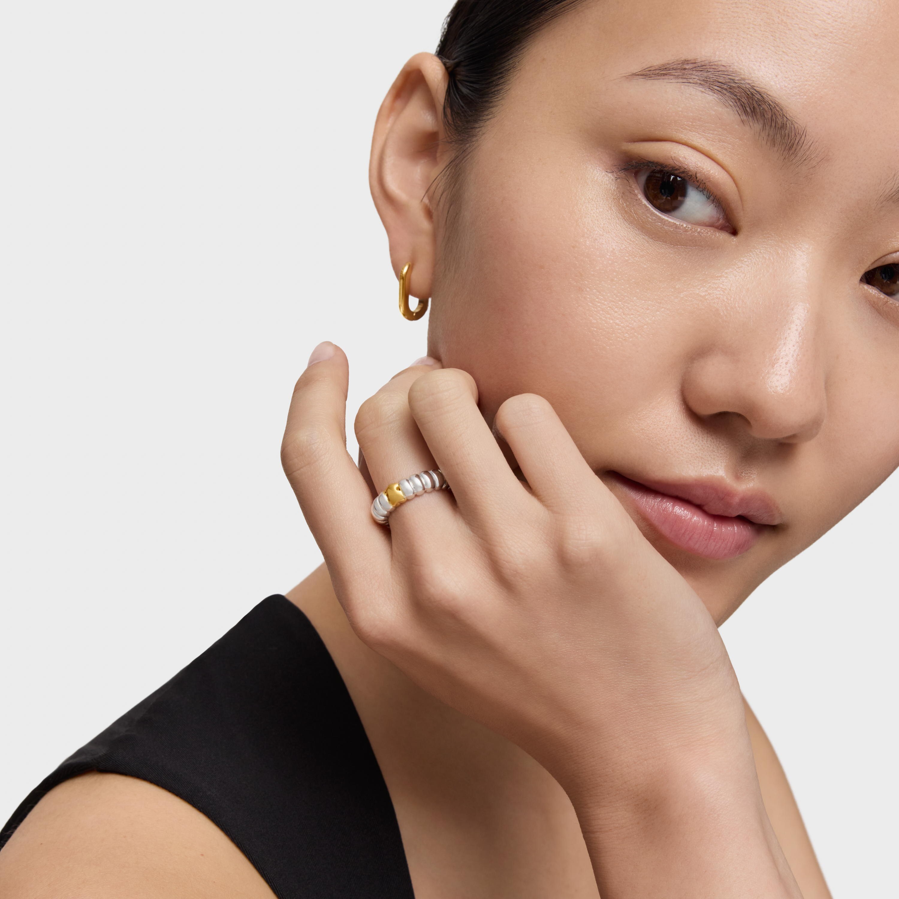 silver and vermeil Virtual Garden Ring