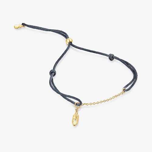 18K Solid Gold and nylon Lure Bracelet