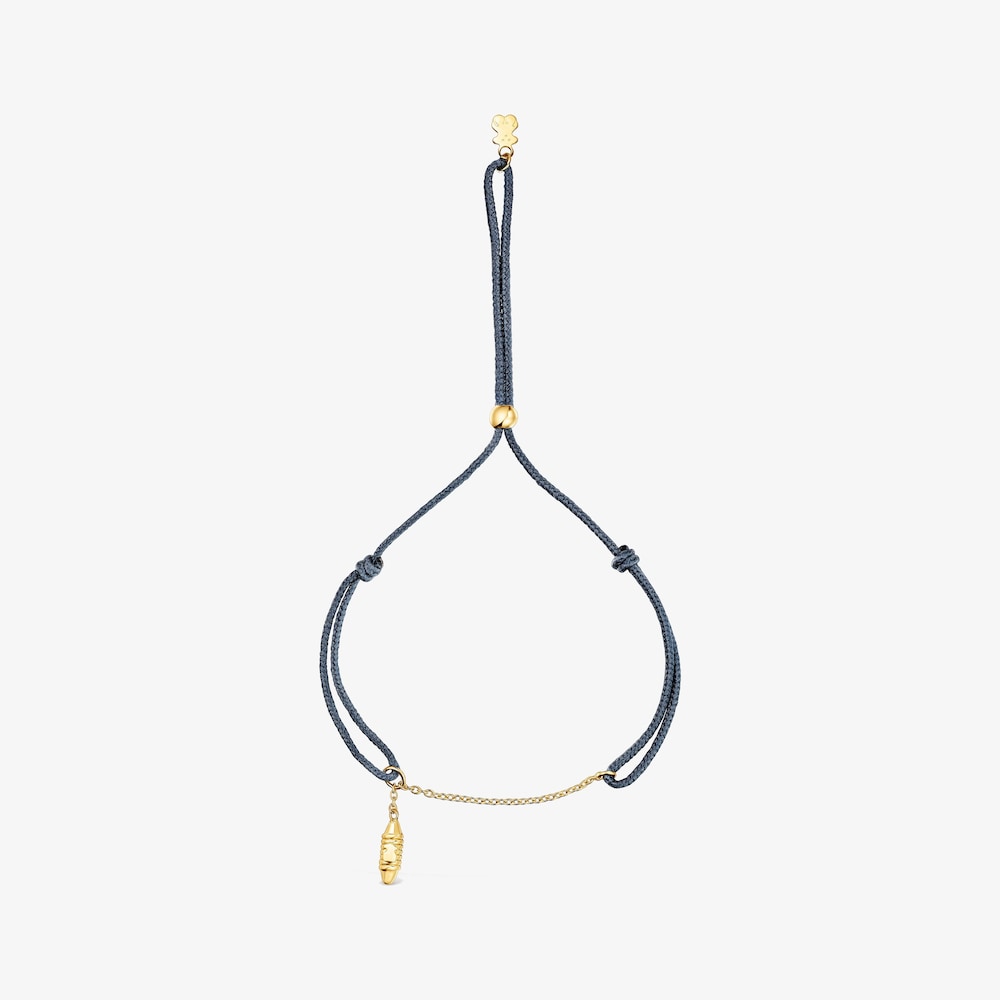 18K Solid Gold and nylon Lure Bracelet