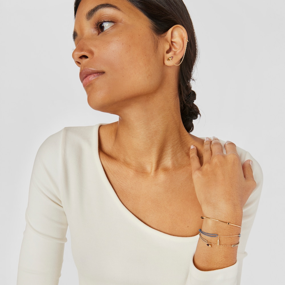 18K Solid Gold and nylon Lure Bracelet