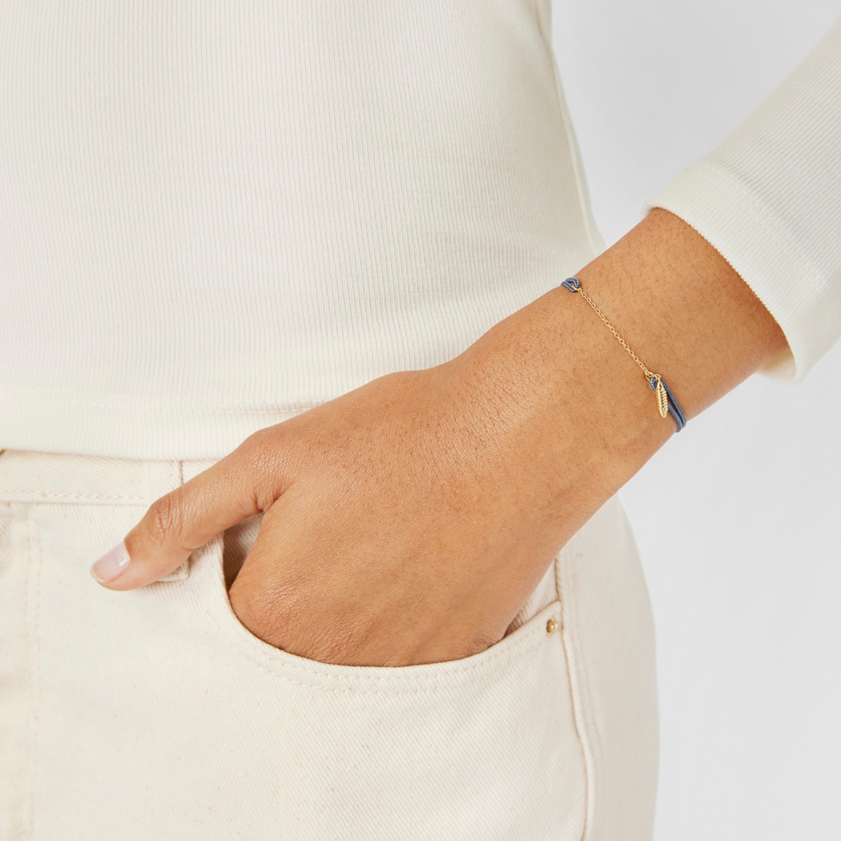 Gold and nylon Lure Bracelet
