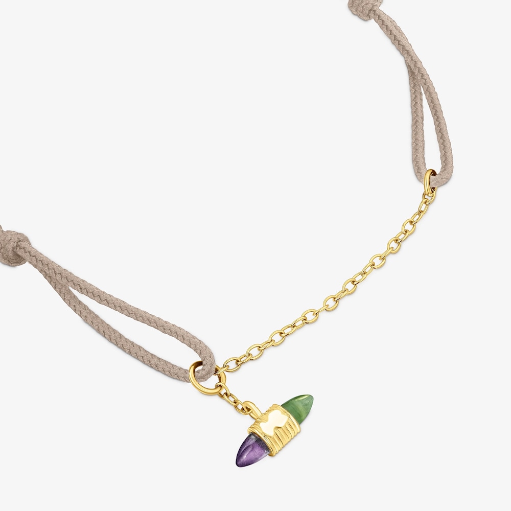 Bransoletka Lure z nylonu i złota z kamieniami szlachetnymi