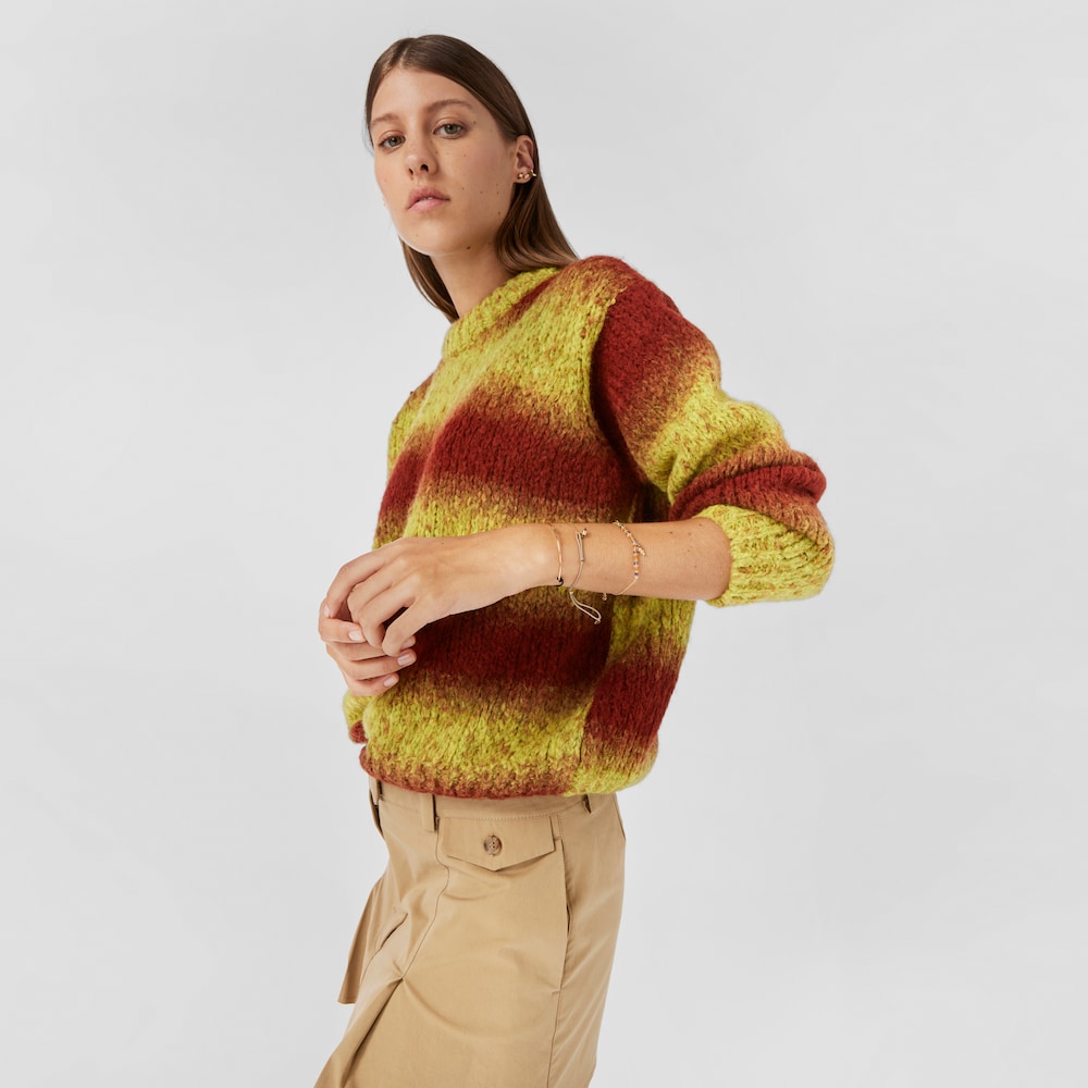 Bransoletka Lure z nylonu i złota z kamieniami szlachetnymi