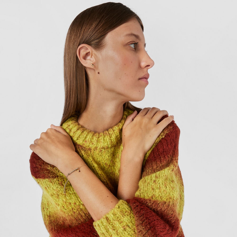 Bransoletka Lure z nylonu i złota z kamieniami szlachetnymi