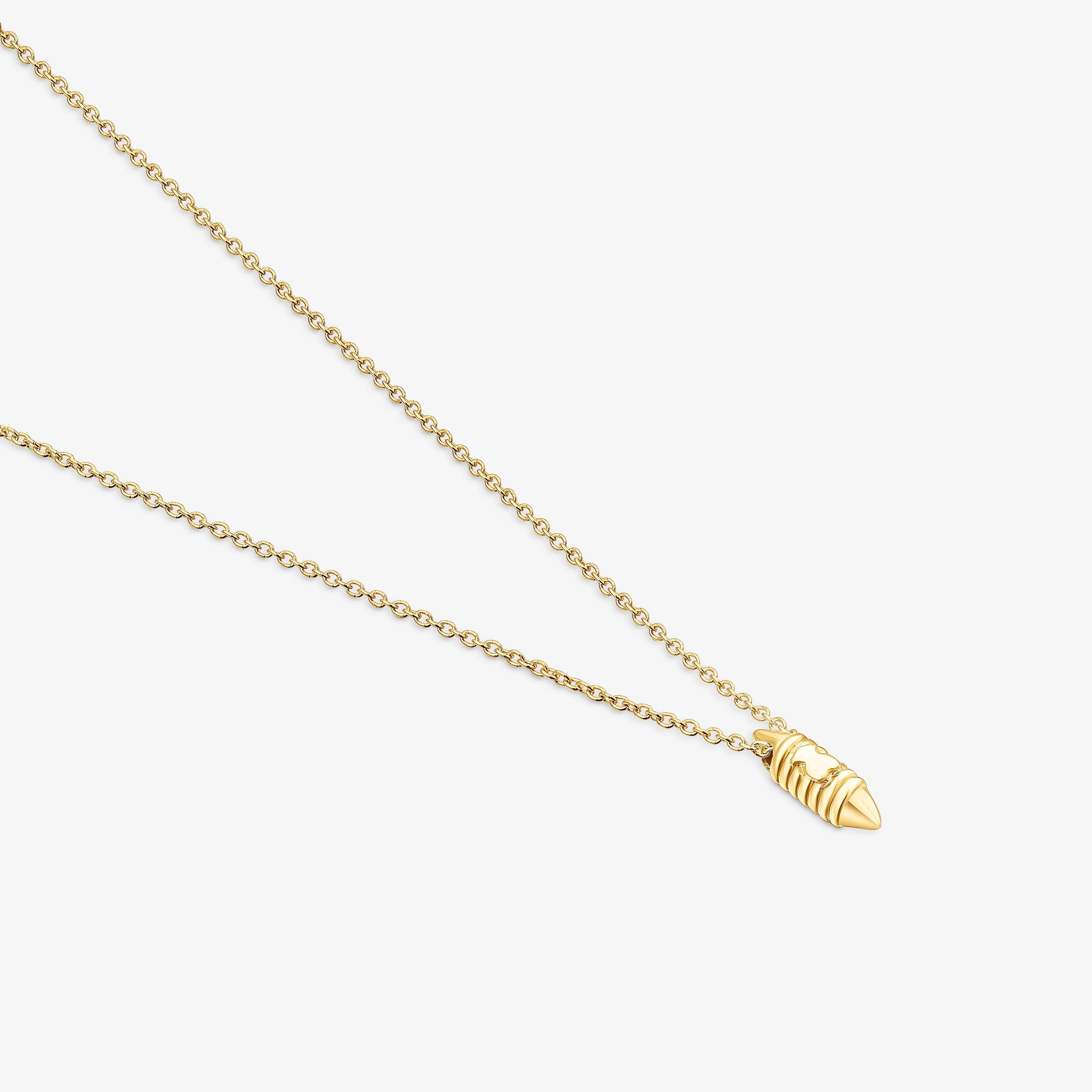 18K Solid Gold Lure Necklace