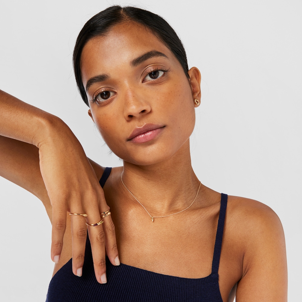 18K Solid Gold Lure Necklace