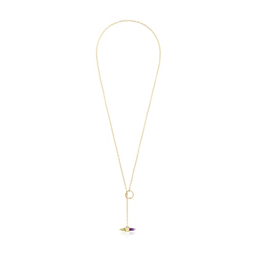 Gold Lure Necklace with gemstones