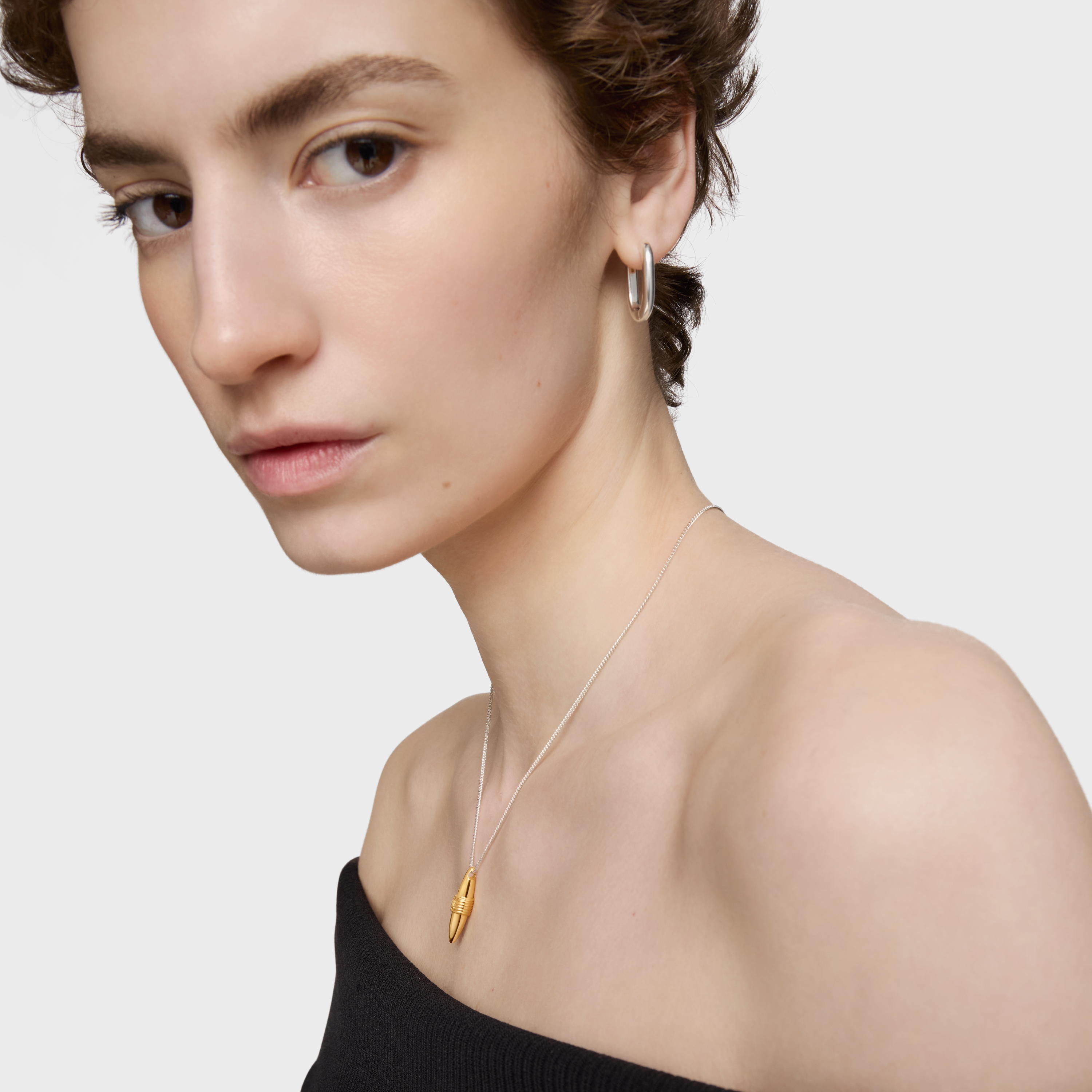 Silver and silver vermeil Lure Necklace