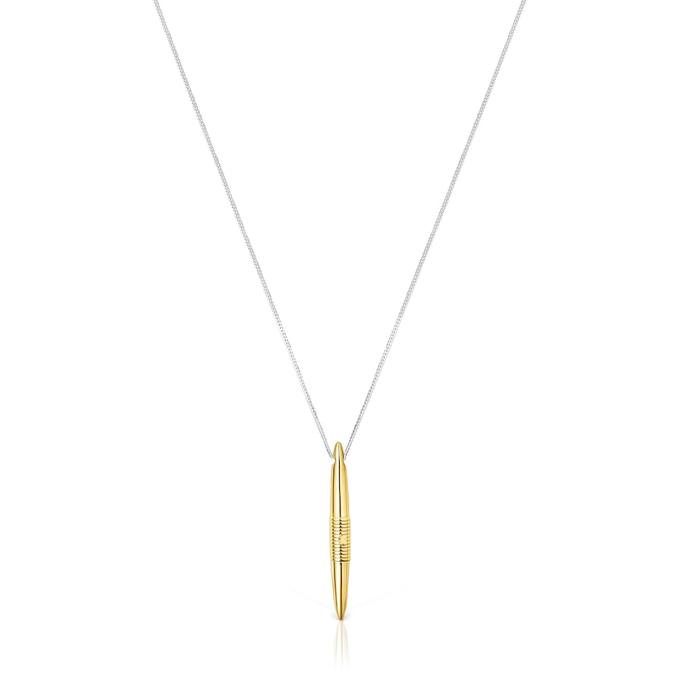 Long silver and silver vermeil Lure Necklace image number 0