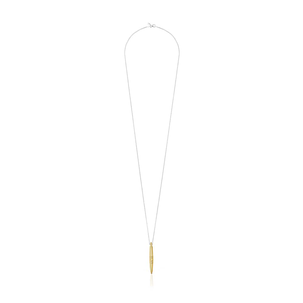 Long silver and silver vermeil Lure Necklace image number 1