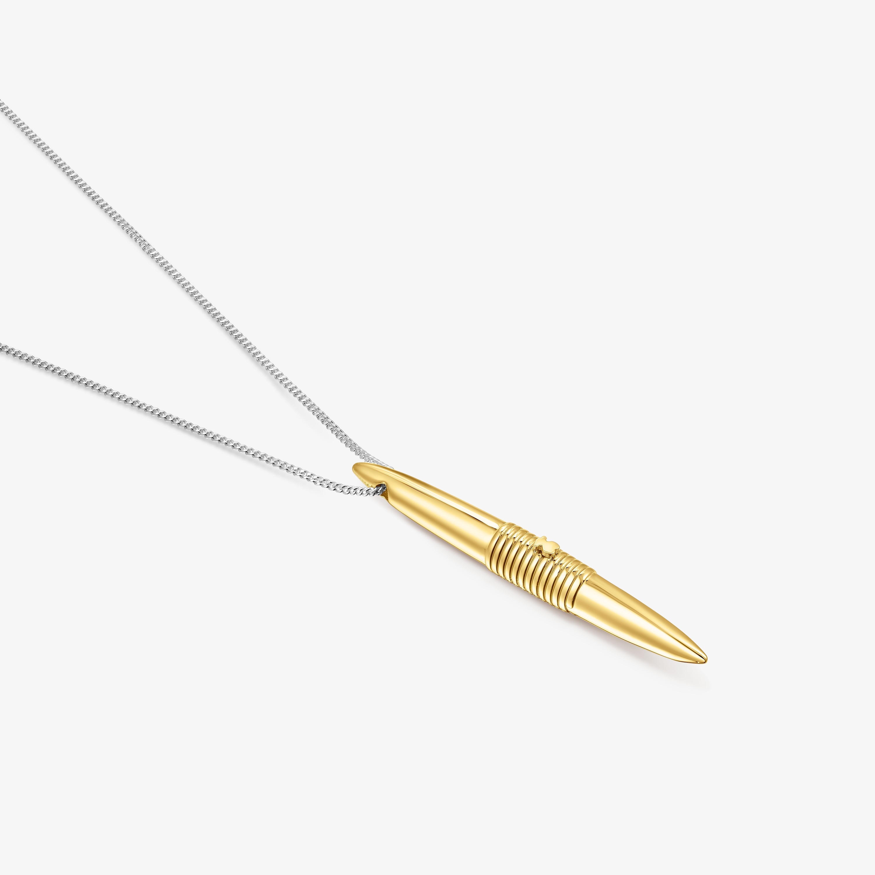 Long silver and silver vermeil Lure Necklace