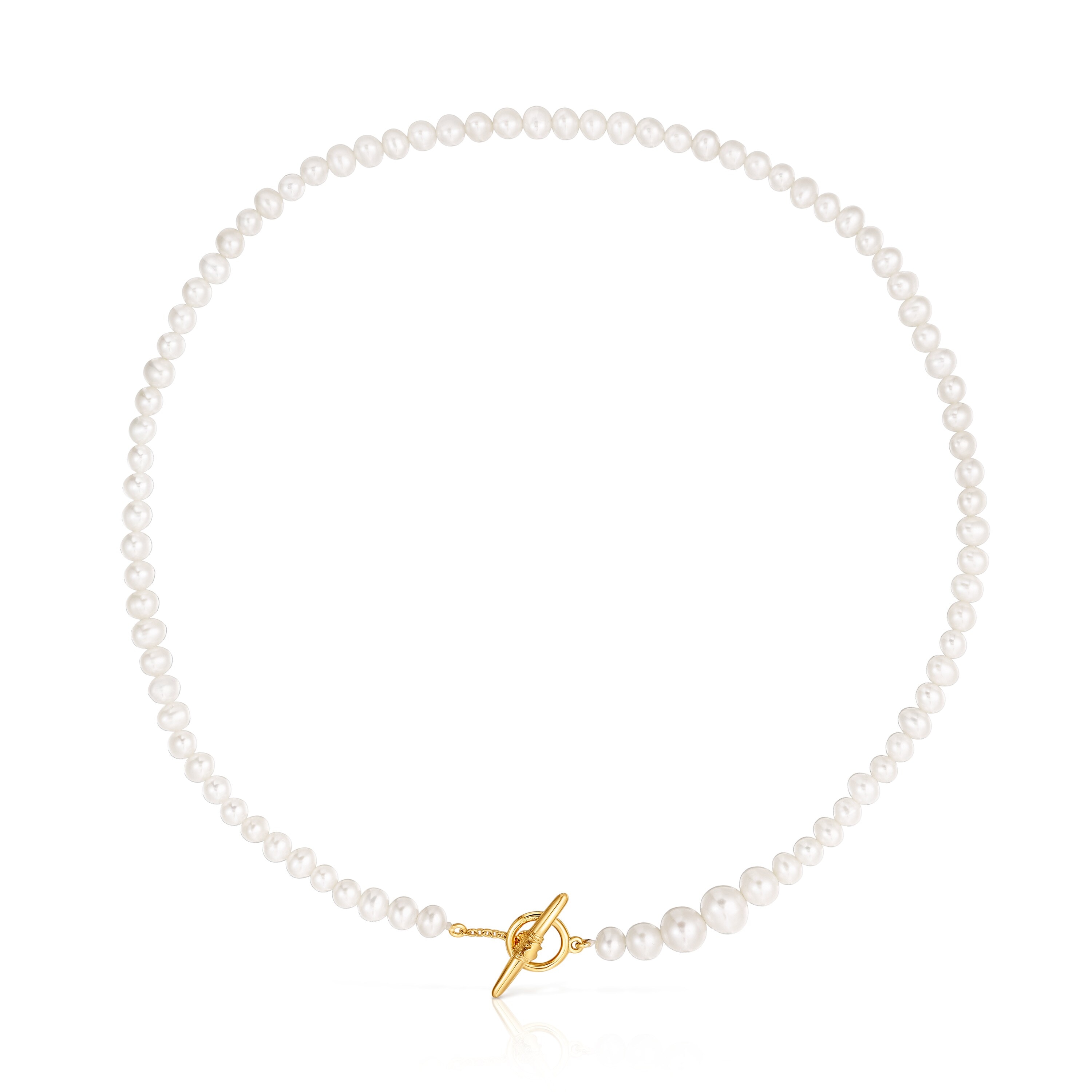 Collar de perlas cultivadas con baño de oro 18 kt sobre plata Lure