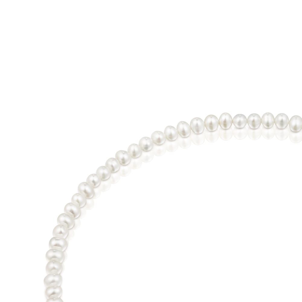 Cultured pearl Lure Necklace with silver vermeil image number 2