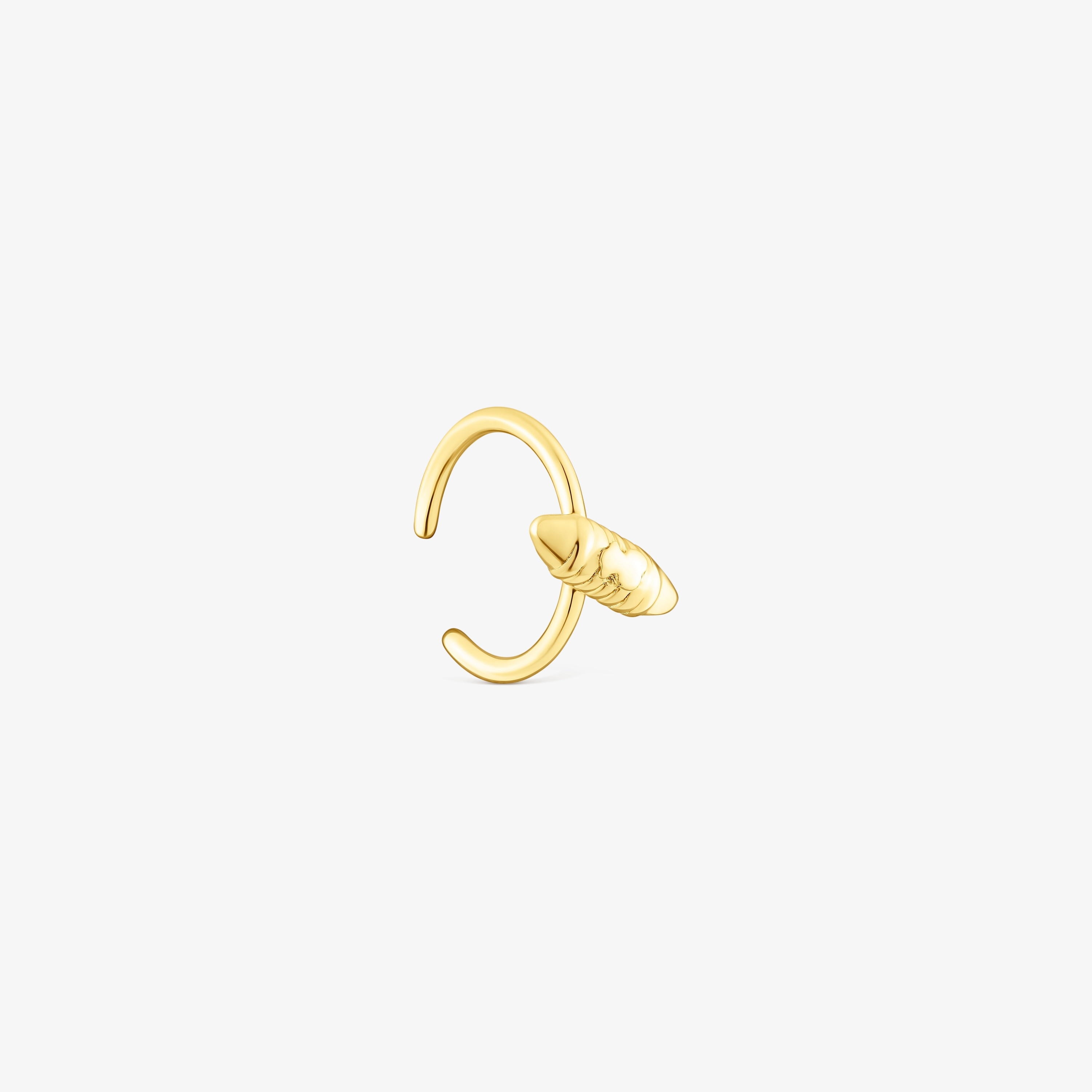 18K Solid Gold Lure Earcuff