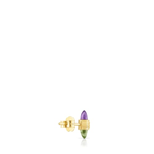 Gold Lure 1-2 Earring with gemstones