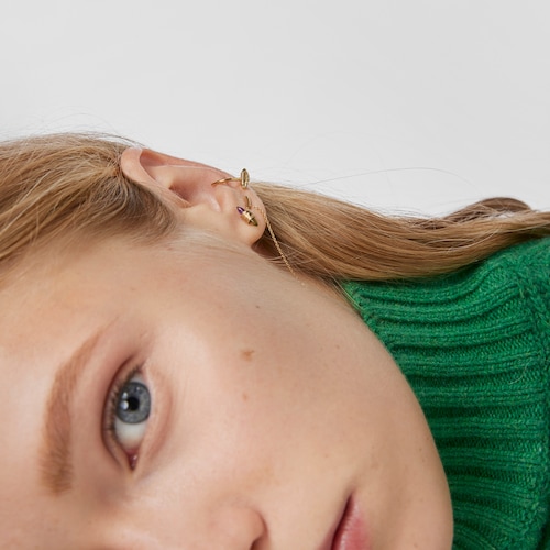 Gold Lure 1-2 Earring with gemstones