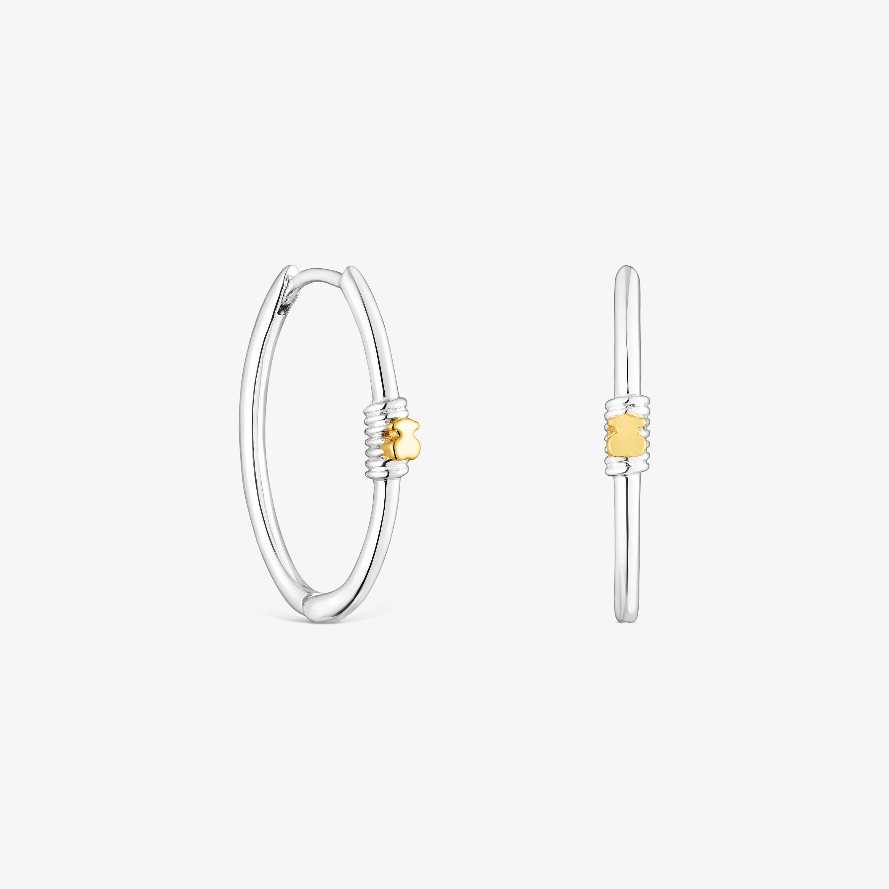 Silver and silver vermeil Lure Hoop earrings