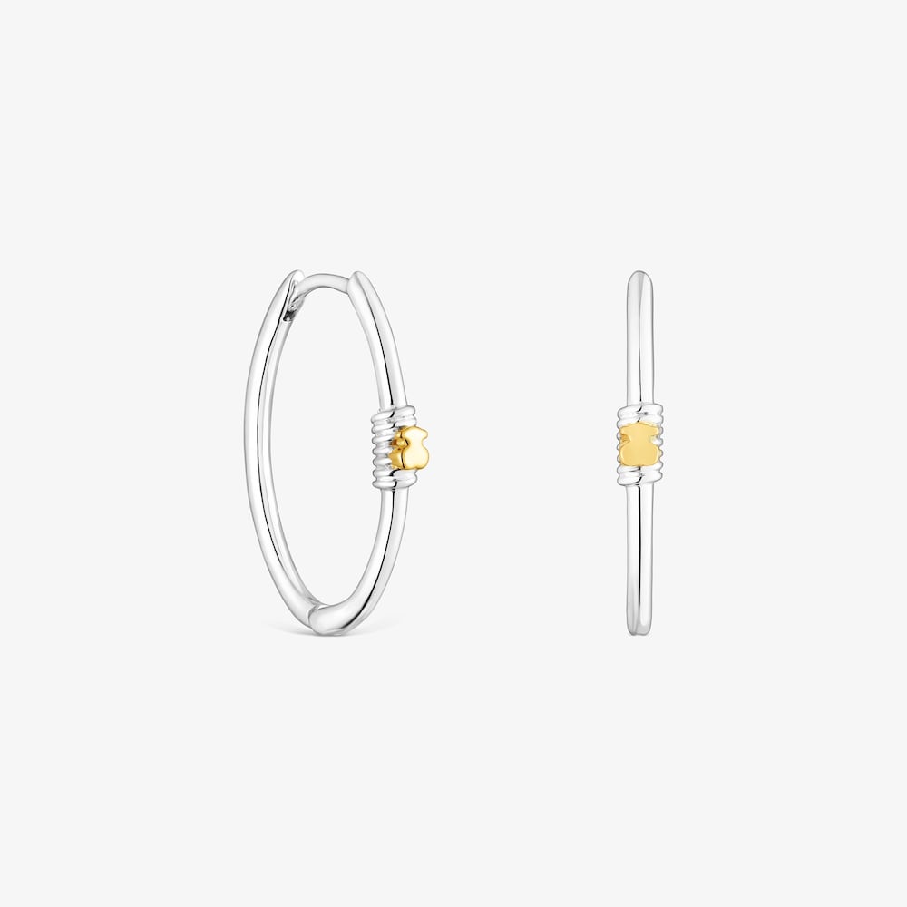 Silver and silver vermeil Lure Hoop earrings