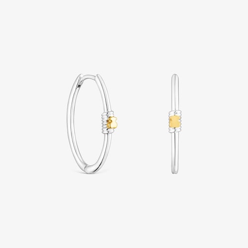 Silver and silver vermeil Lure Hoop earrings