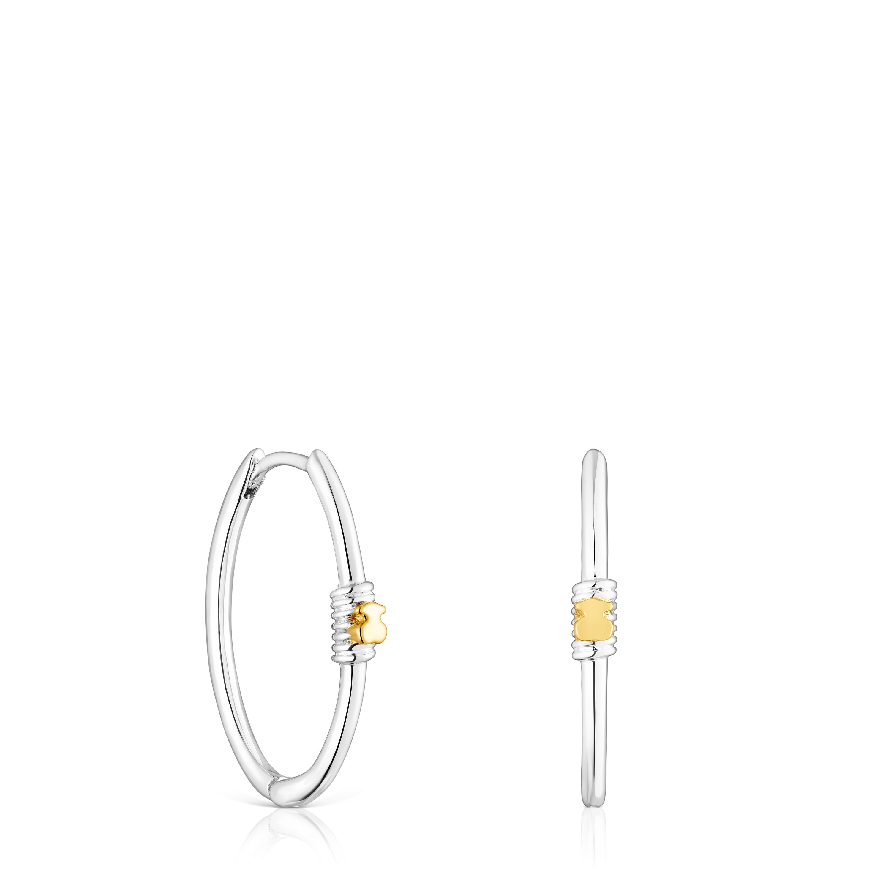 Silver and silver vermeil Lure Hoop earrings