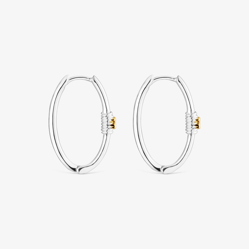 Silver and silver vermeil Lure Hoop earrings