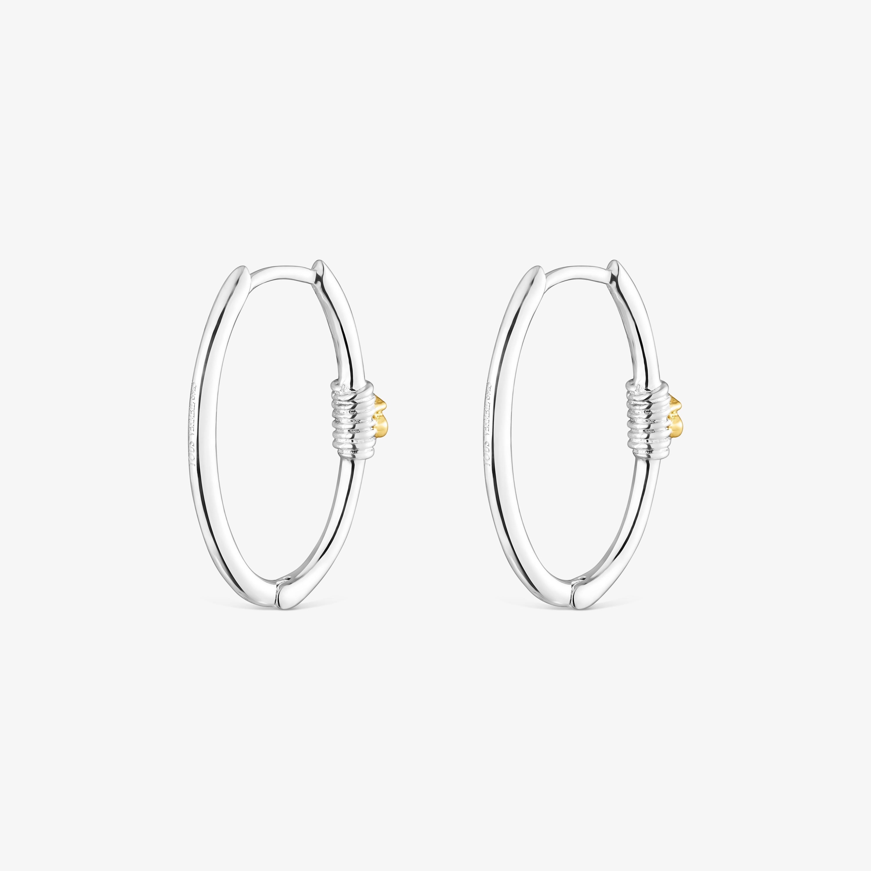 Silver and silver vermeil Lure Hoop earrings
