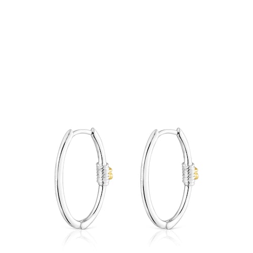 Silver and silver vermeil Lure Hoop earrings