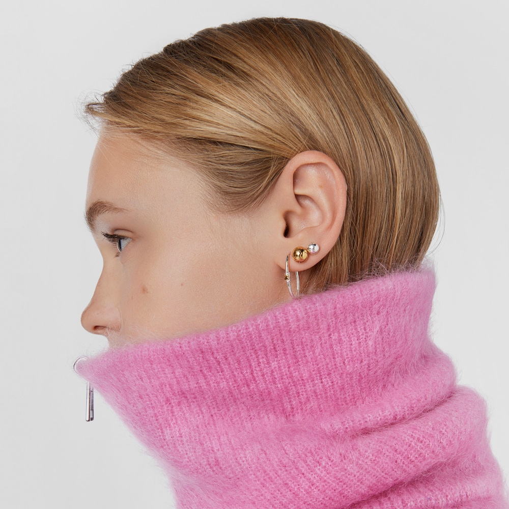 Silver and silver vermeil Lure Hoop earrings