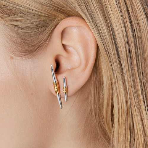 Silver and silver vermeil Lure 1-2 Earring