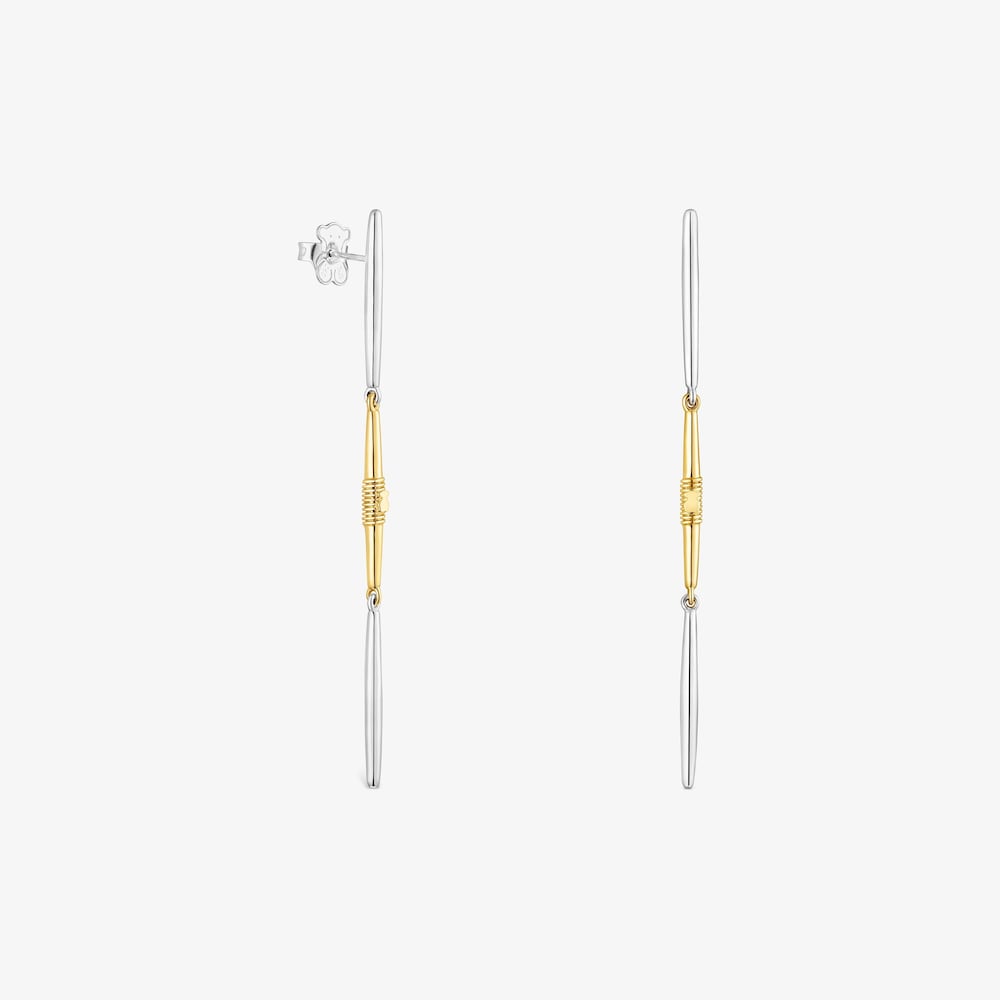 Lange Ohrringe Lure aus Silber und Vermeil-Silber