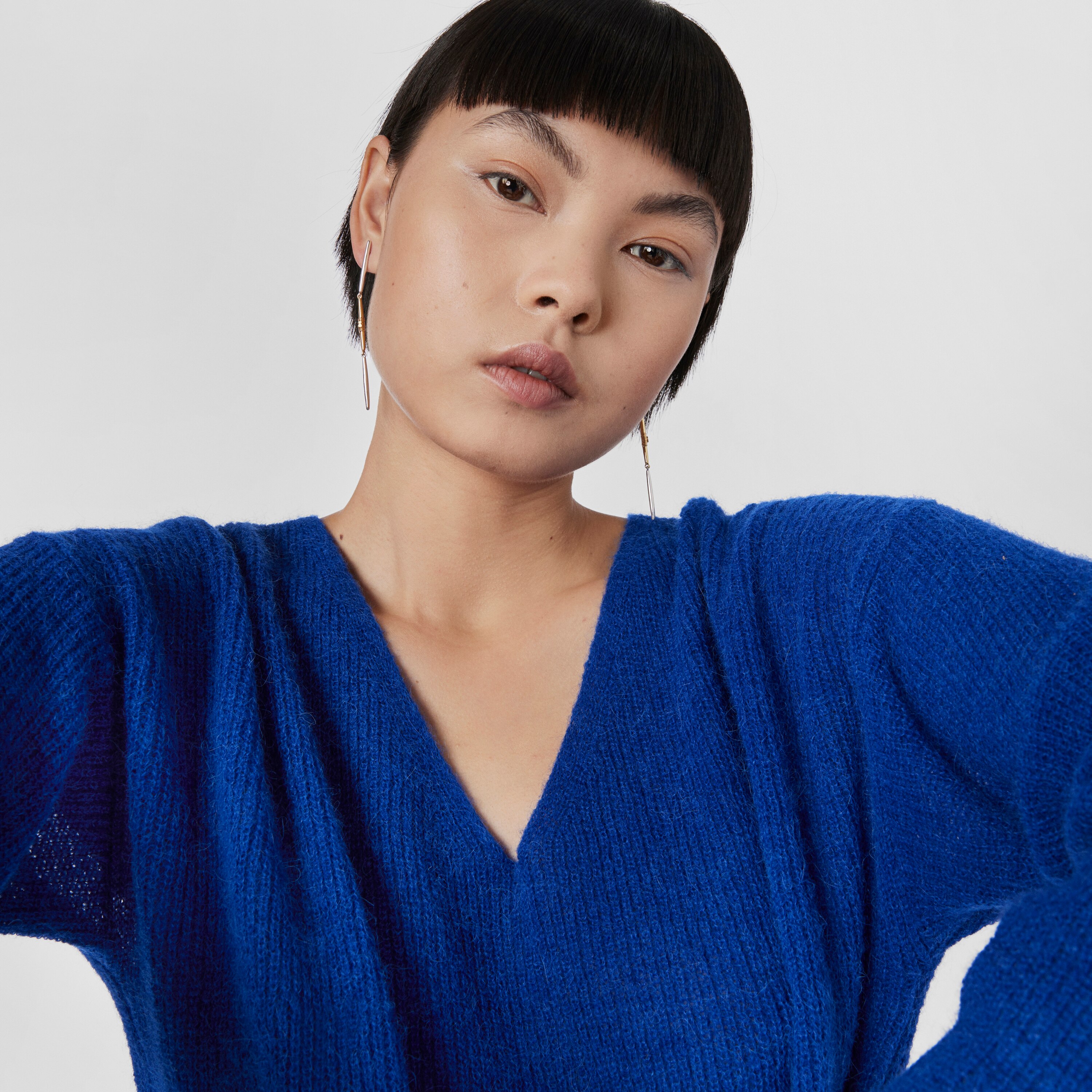 Long silver and silver vermeil Lure Earrings