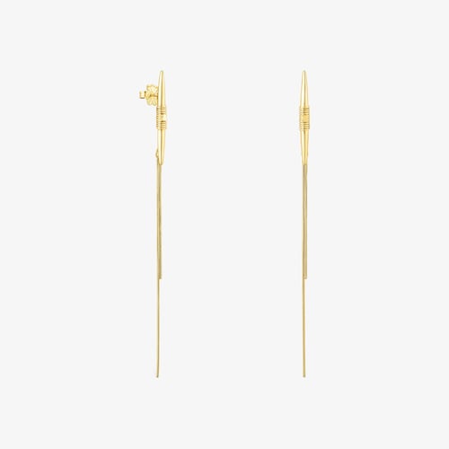 Long silver vermeil Lure Earrings