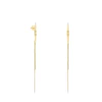 Pendientes largos con baño de oro 18 kt sobre plata Lure