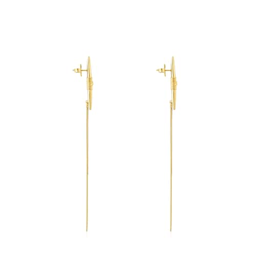 Long silver vermeil Lure Earrings