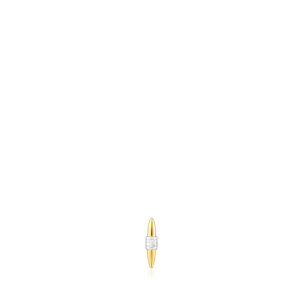 Steel and gold-colored IP steel Lure Piercing image number 0