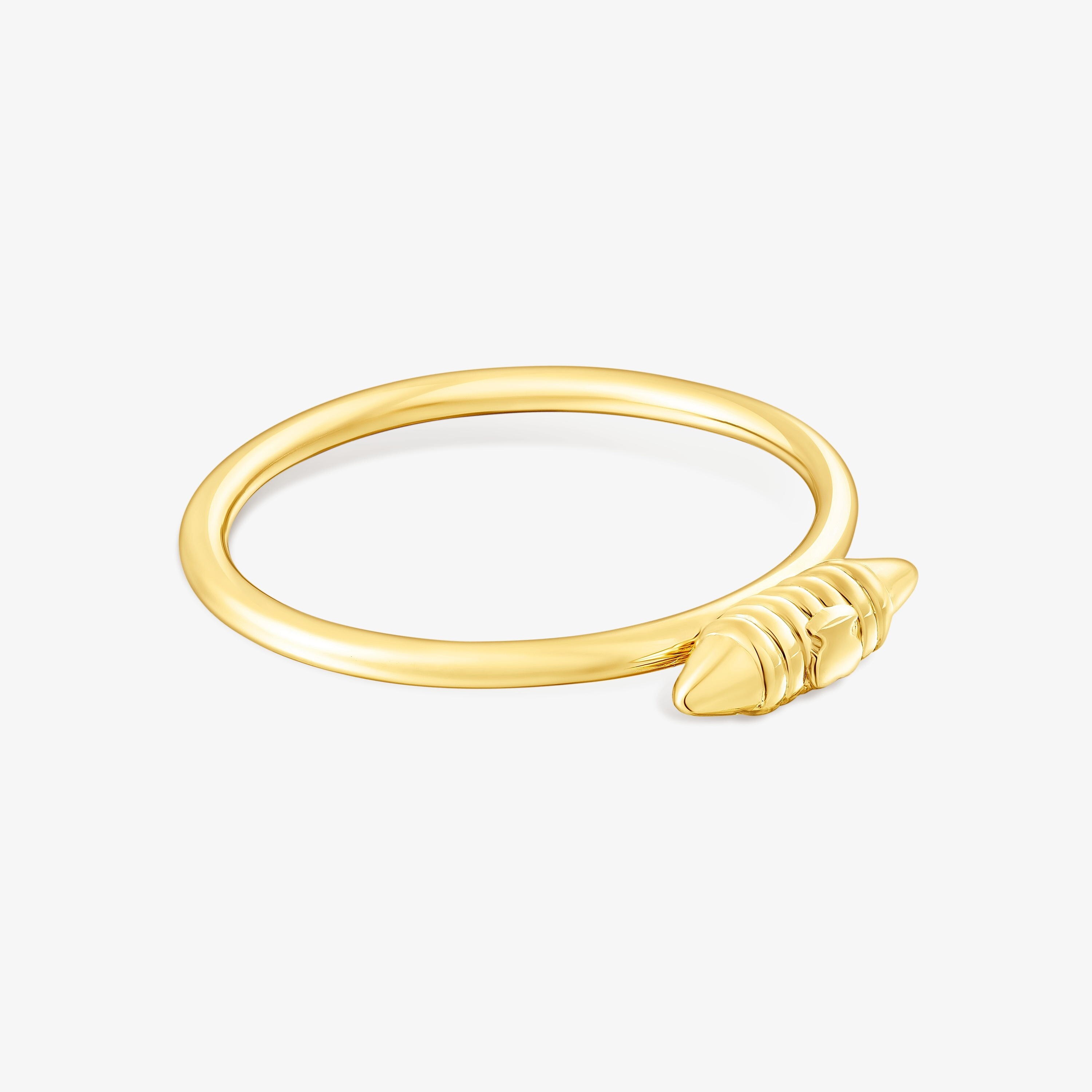 18K Solid Gold Lure Ring