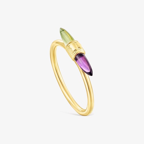 Bague Lure en or et pierres pr&eacute;cieuses