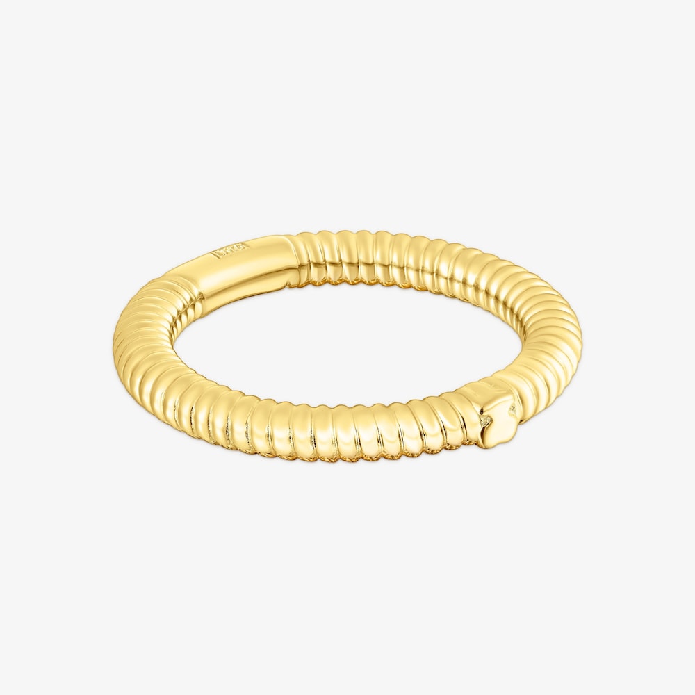 Anillo motivo oso con ba&ntilde;o de oro 18 kt sobre plata Lure