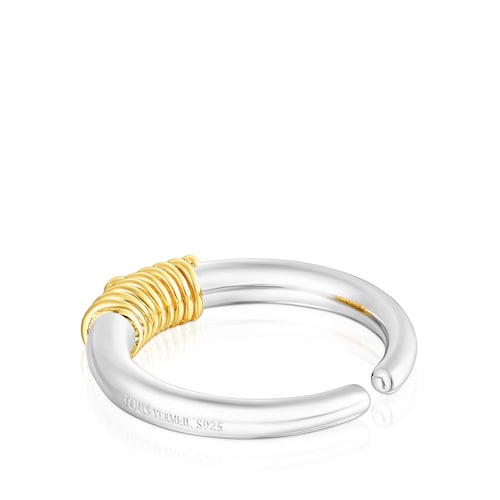 Silver and silver vermeil Lure Open ring