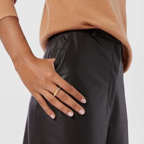Silver and silver vermeil Lure Open ring