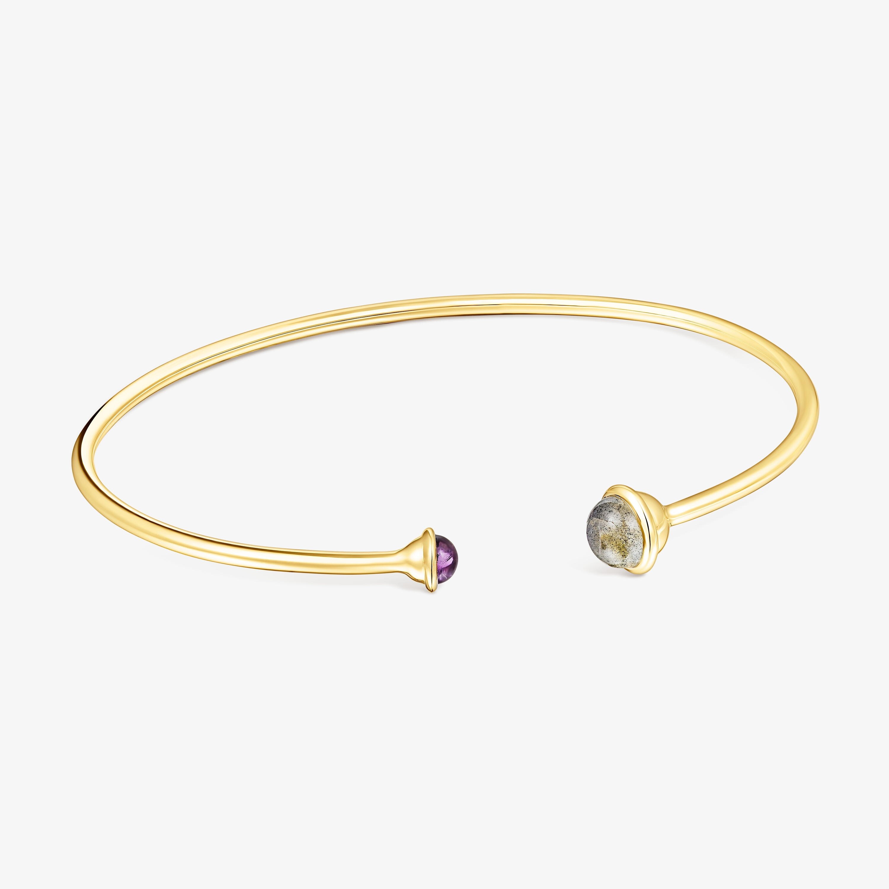 Silver vermeil Plump Bracelet with gemstones